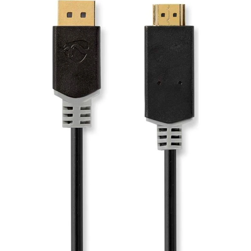 Nedis DisplayPort til HDMI-kabel, 2 m, guldplateret, antracit