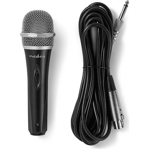 Nedis MPWD50CBK Mikrofon | Cardioid | Aftageligt Kabel | Grå/Sort