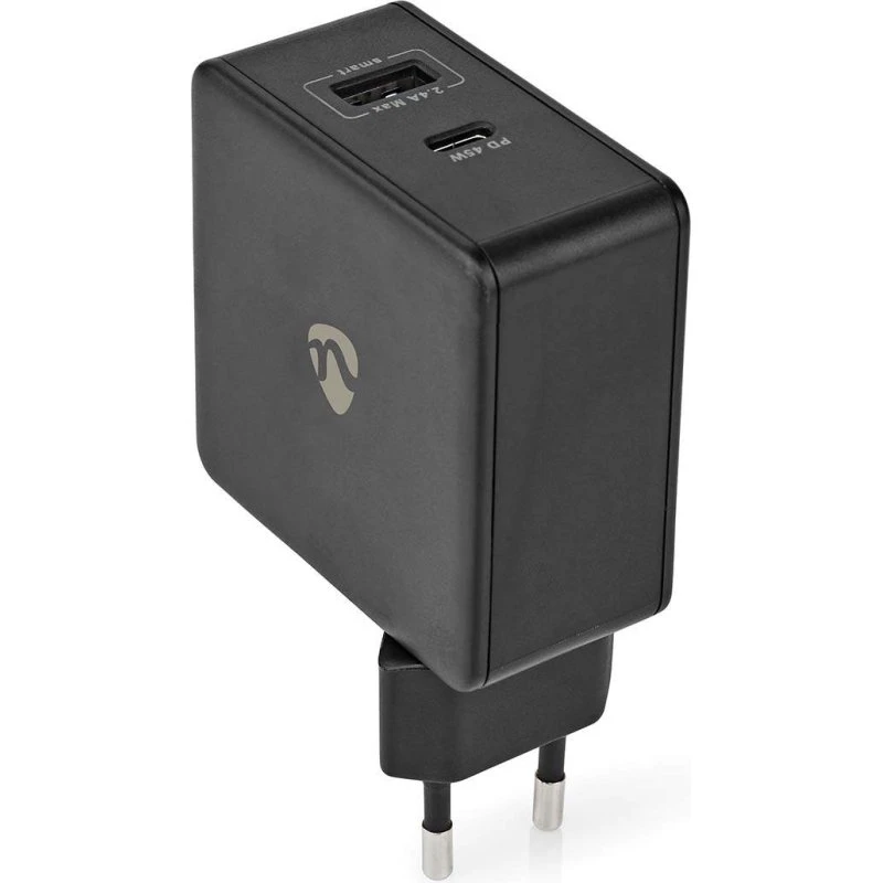 Nedis 45W USB-C & USB-A Vægoplader | 2.25A/3.0A | Hurtig Opladning