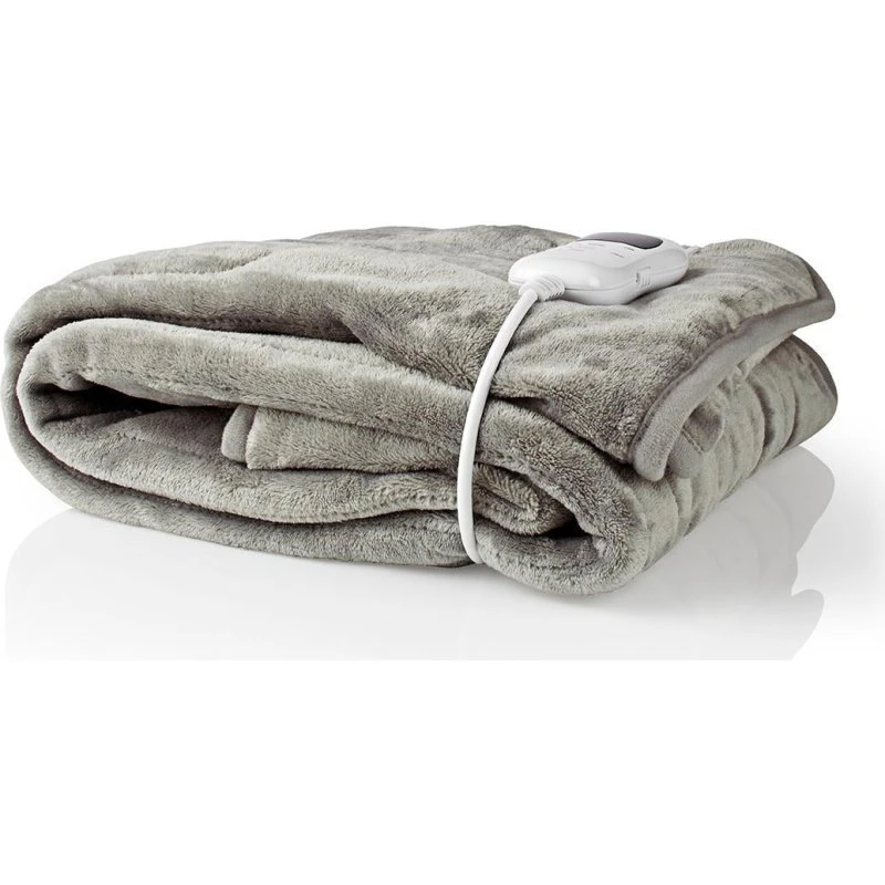 Nedis PEBL140CWT Elektrisk Tæppe 180x130 cm | 9 Varmeindstillinger | Grå