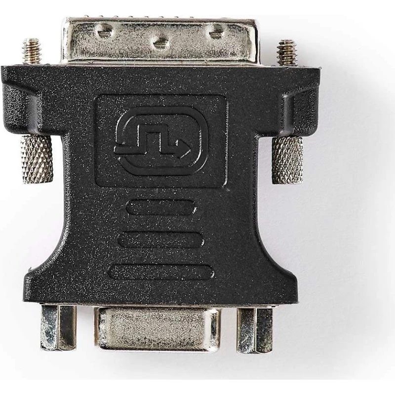 Nedis DVI-D til VGA Adapter, Nikkelpladeret, Sort