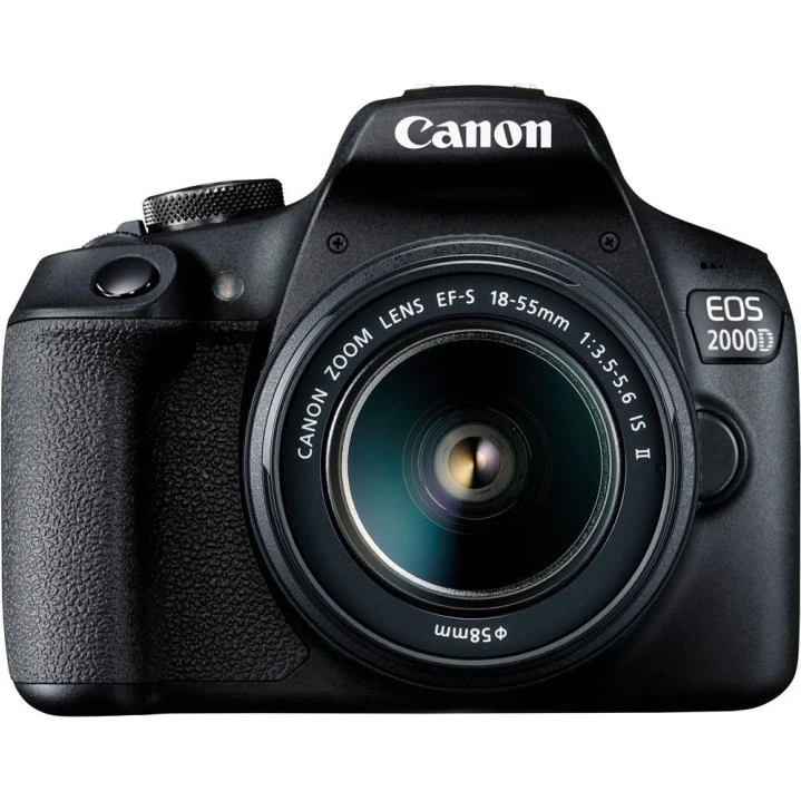 Canon EOS 2000D Systemkamera + 18-55 mm IS II, Sort
