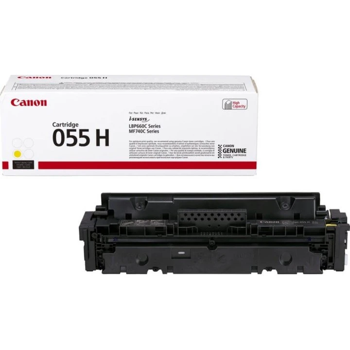 Canon 055H Gul Høj Kapacitet (5.900 sider)