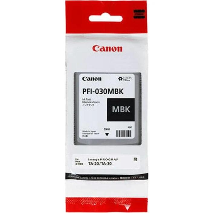 Canon PFI-030MBK Mat Sort Blækpatron, 55 ml