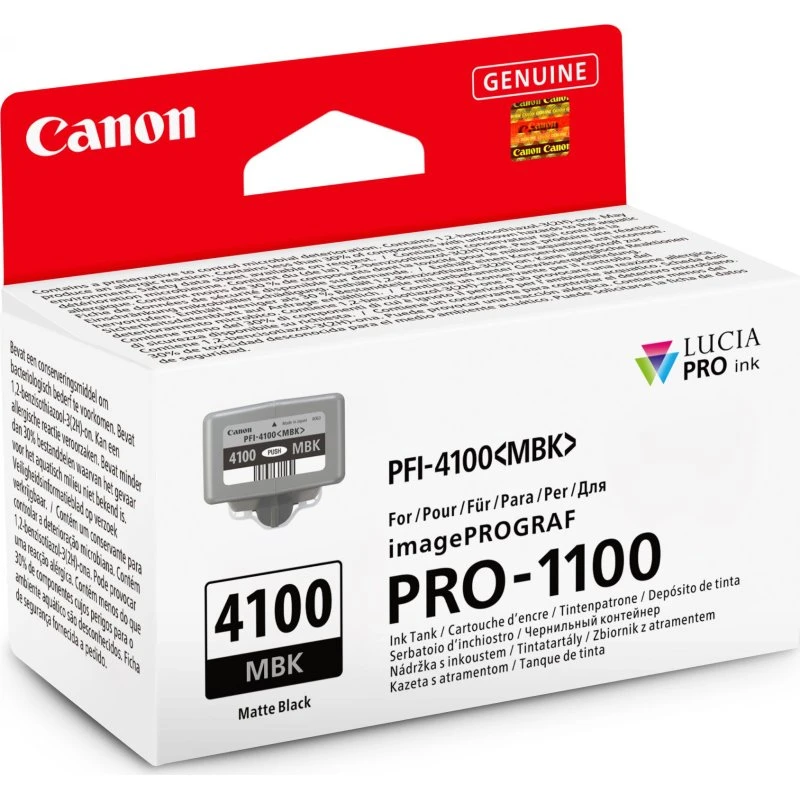 Canon PFI-4100 MBK Mat Sort, 80 ml, Original