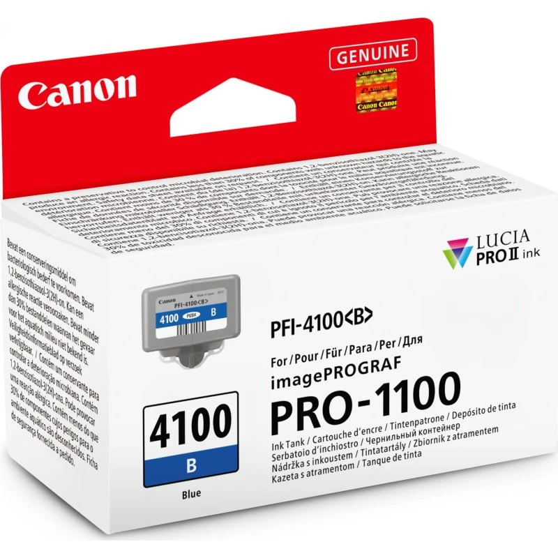 Canon PFI-4100 B Blå 80 ml Blækbeholder til imagePROGRAF PRO-1100