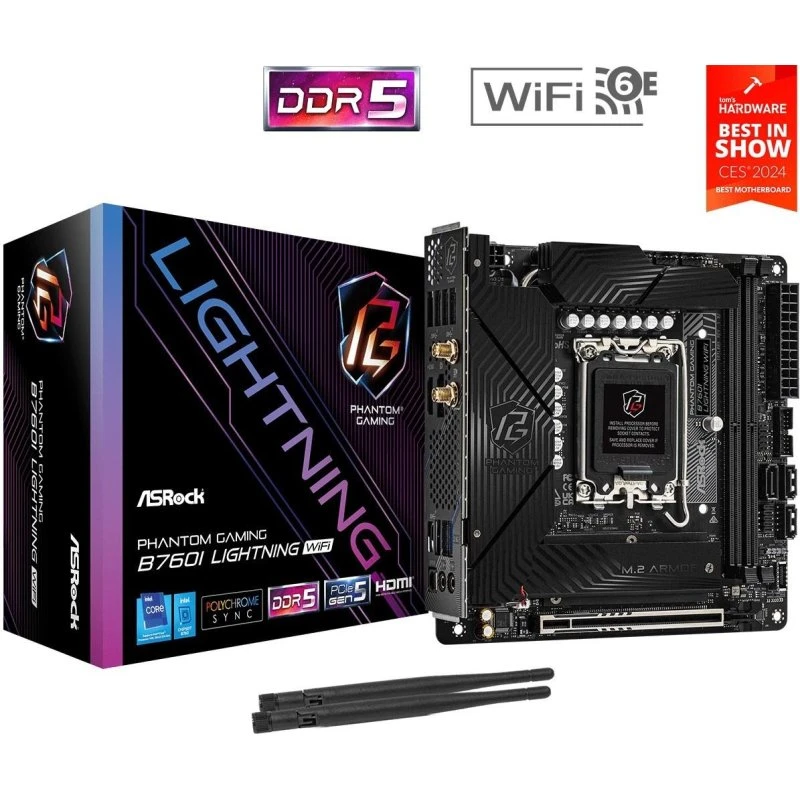 ASRock B760I PG Lightning WiFi Mini-ITX - LGA1700 - DDR5