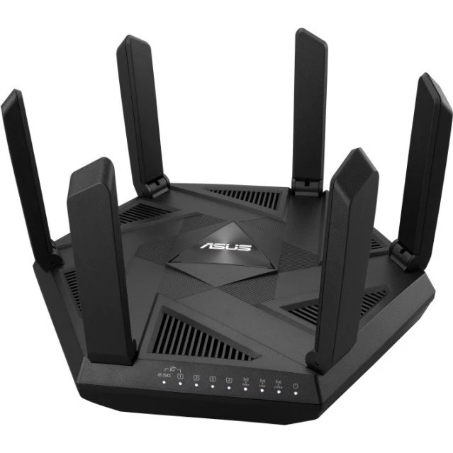ASUS RT-AXE7800 Tri-band WiFi 6E-router, sort