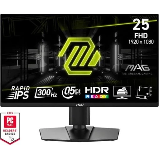 MSI MAG 255PXF 24.5" Gaming Skærm, 300Hz, 1ms, Sort