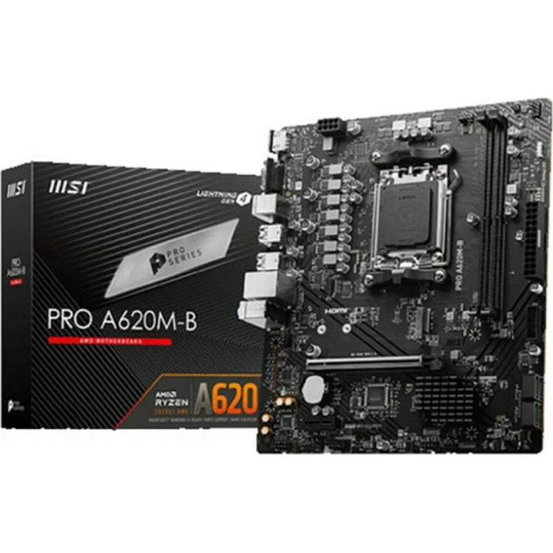 MSI PRO A620M-B Bundkort, mATX, AMD AM5, DDR5