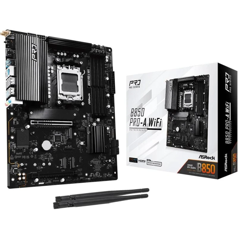ASRock B850 Pro-A WiFi ATX AM5, DDR5, WiFi 6E