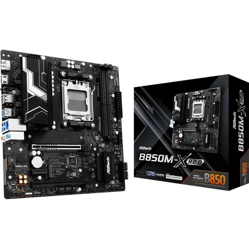 ASRock B850M-X R2.0 Bundkort, AM5, micro ATX, DDR5