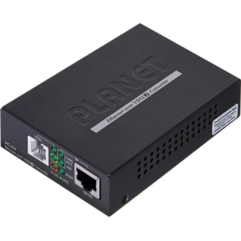 Planet VC-231G Ethernet over VDSL2 1000 Mbit/s, sort