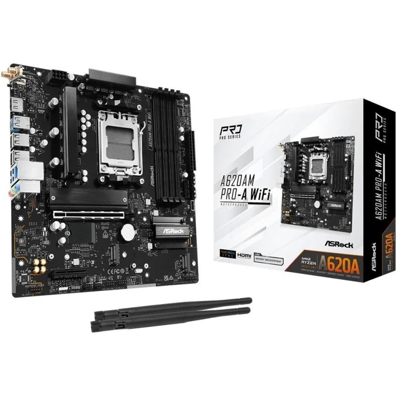 ASRock A620AM PRO-A WiFi micro ATX, AM5, DDR5