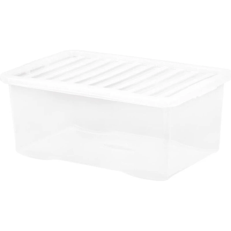 Wham Crystal Opbevaringsboks 45L med kliklåg