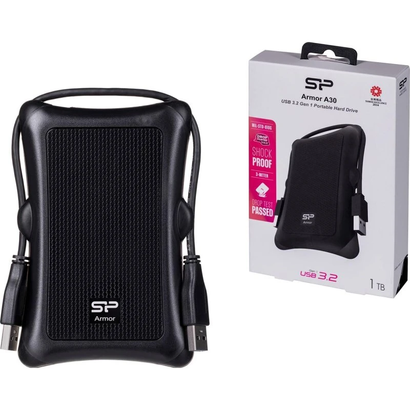 Silicon Power Armor A30 1 TB ekstern harddisk, sort