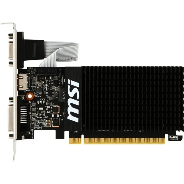 MSI GeForce GT 710 2GB GDDR3 Passivt Kølet Grafikkort