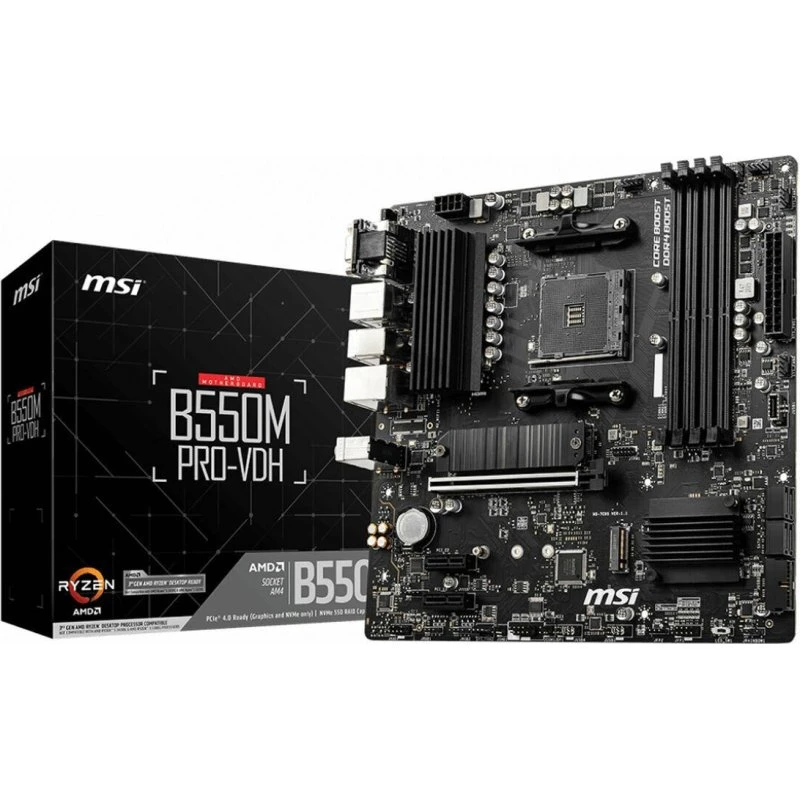 MSI B550M PRO-VDH - Micro-ATX AMD AM4 Bundkort