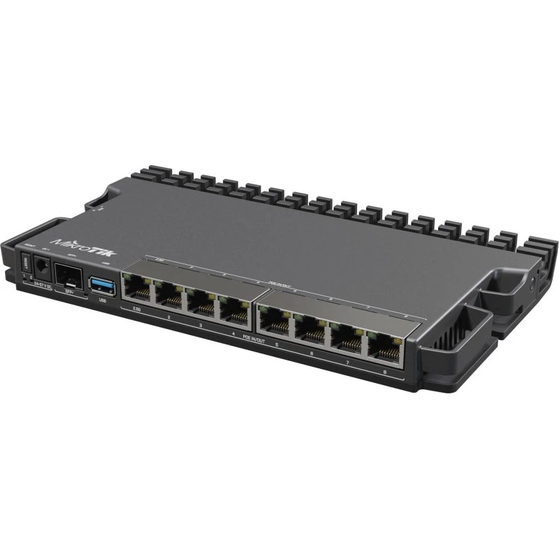 MikroTik RB5009UG+S+IN 2,5GbE Router, sort, 1GB RAM