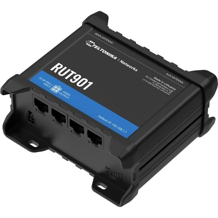 Teltonika RUT901 4G LTE-router med 2 SIM, WiFi og 3 LAN-porte
