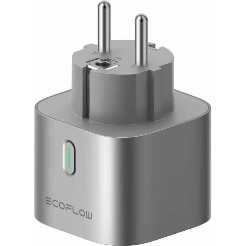 Ecoflow Smart Plug WiFi 10 A, sølvgrå