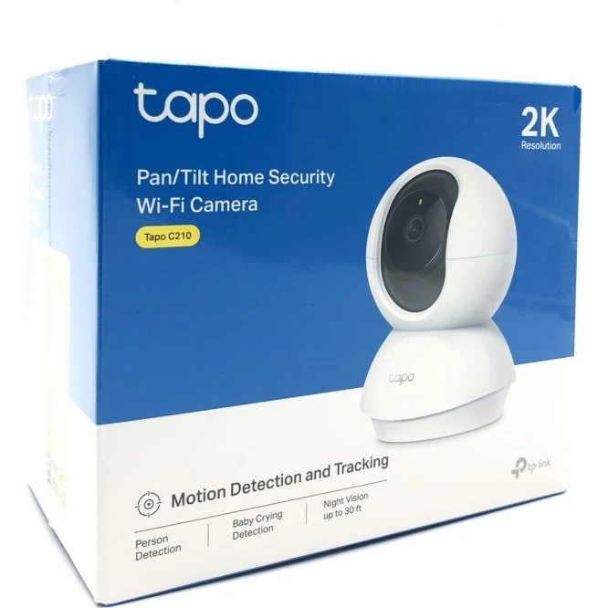 TP-Link Tapo C210 2K WiFi Overvågningskamera, 3MP, 360° Pan/Tilt, Dag/Nat, Tovejslyd
