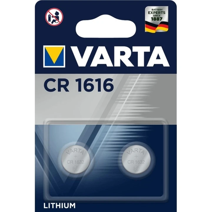 Varta CR1616 3V Lithium-knapcellebatteri 2-pak