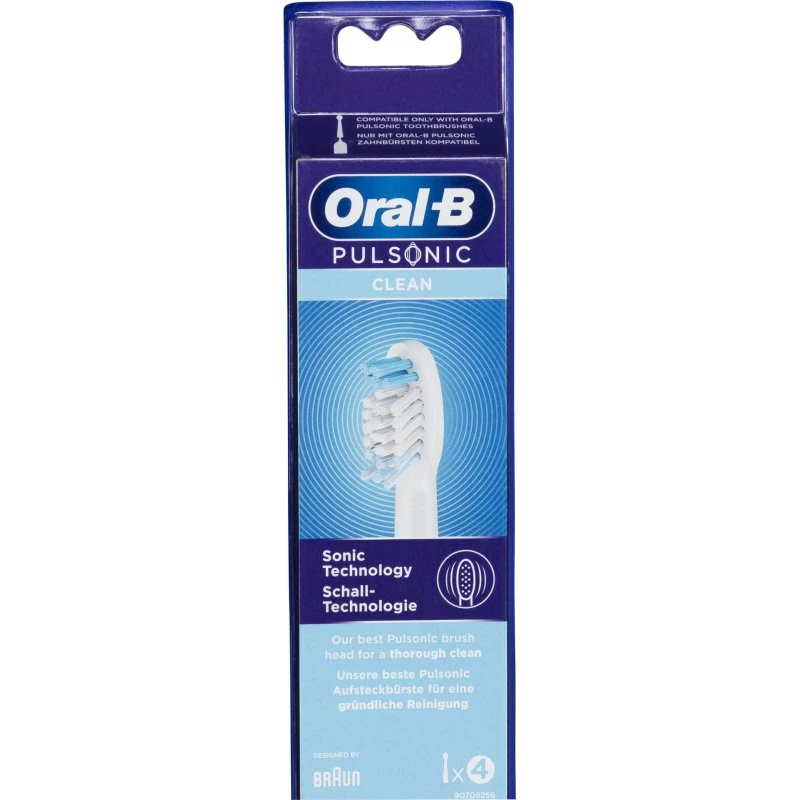 Oral-B Pulsonic Clean Tandbørstehoved 4-pak Hvid