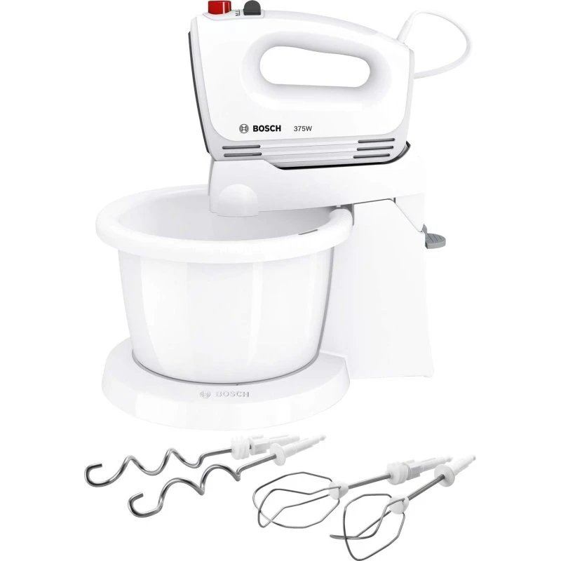 Bosch MFQ2600G Elvisp med roterende skål, 375 W, hvid