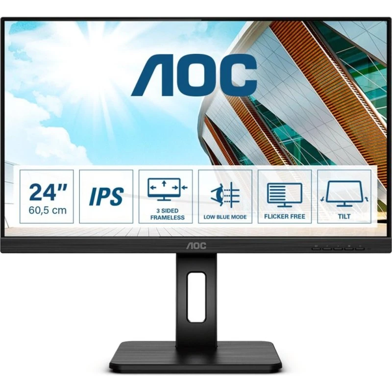 AOC Q24P2Q 24" IPS QHD-skærm, sort