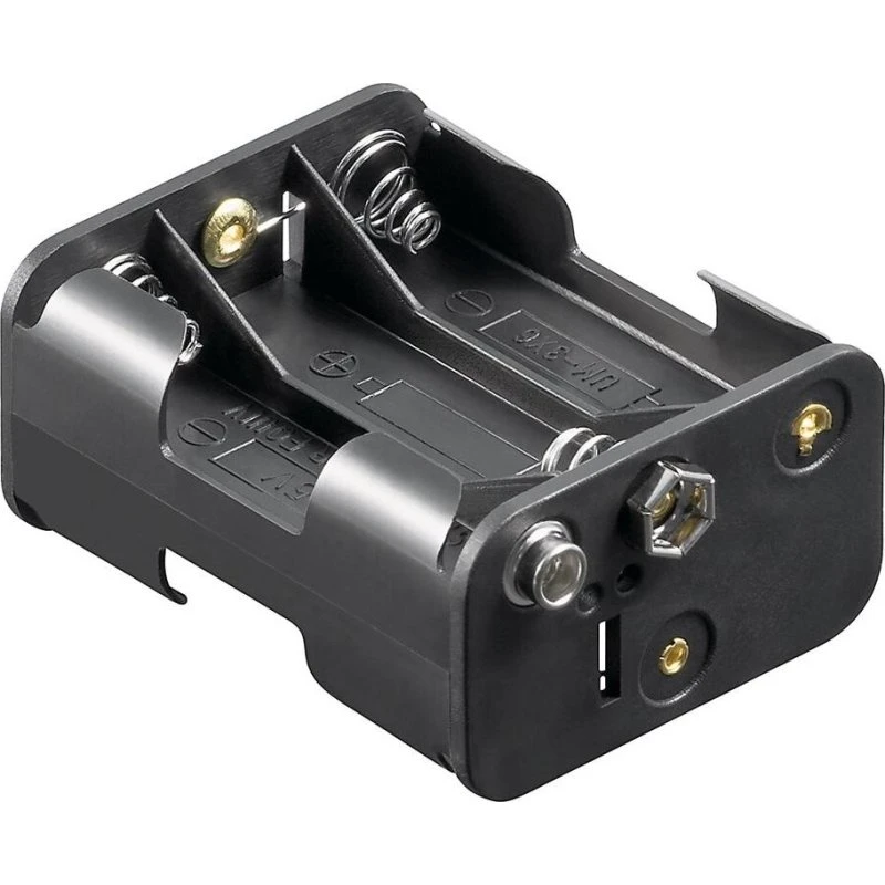 Goobay Batteriholder til 6x AA, sort