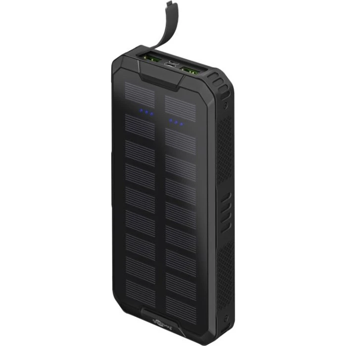 Goobay Solcelle Powerbank 20.000 mAh med USB-C PD & QC 3.0