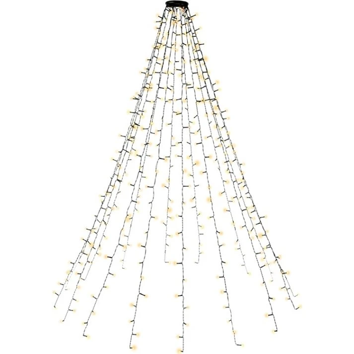 Goobay 400 LED lyskæde med ring, varm hvid, 24 V, til ind- og udendørs brug