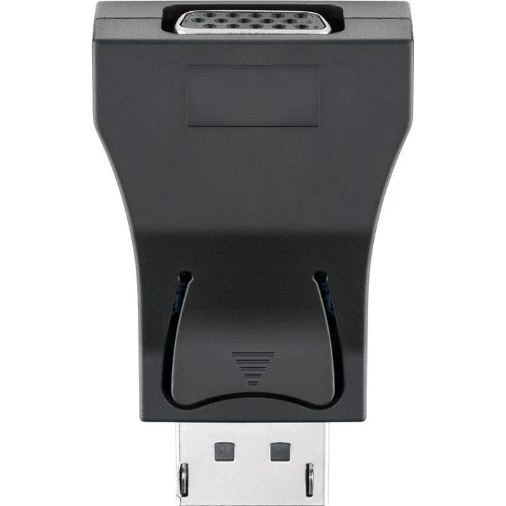 Goobay DisplayPort™ til VGA-adapter, guldpladeret, 20-pin til 15-pin, sort
