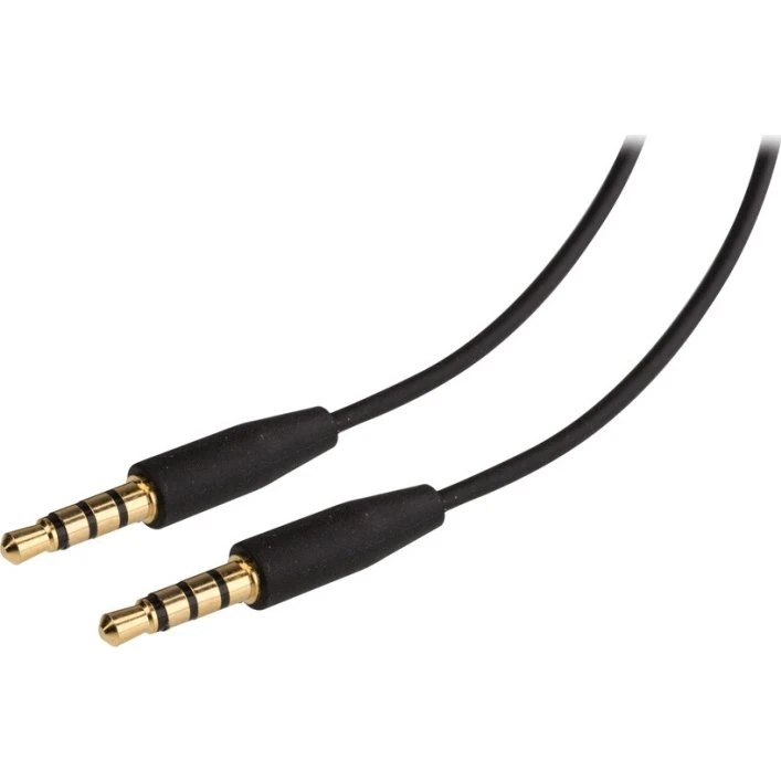 Goobay TRRS 4-pin 3,5 mm hane/hane, 1,5 m, sort