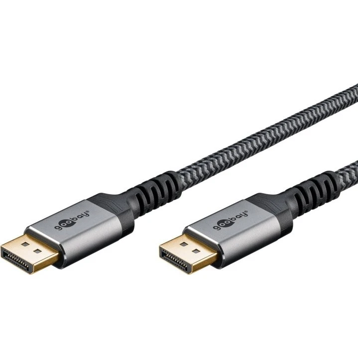 Goobay DisplayPort 1.4 1 m Sharkskin Grey