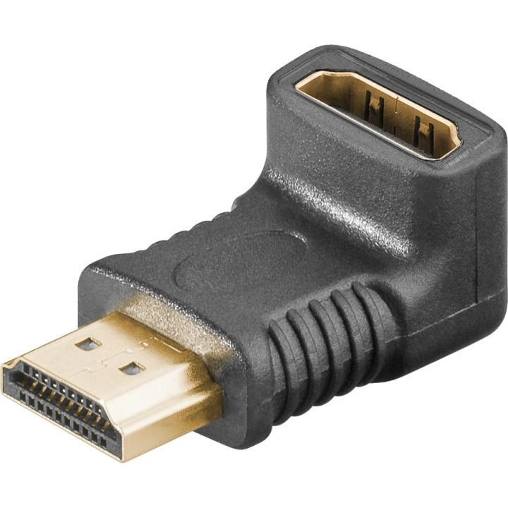Goobay HDMI 270° Vinkeladapter, Guldpladeret, 8K @ 60 Hz