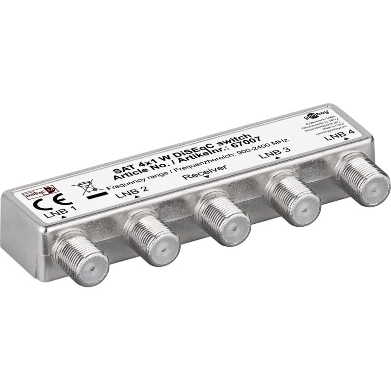 goobay DiSEqC 4x1 Switch 2.0, 900-2400 MHz