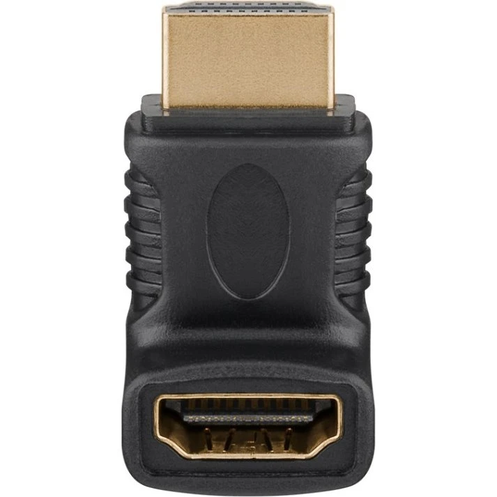 Goobay HDMI 90° Vinkeladapter, Guldpladeret, 4K @ 60 Hz