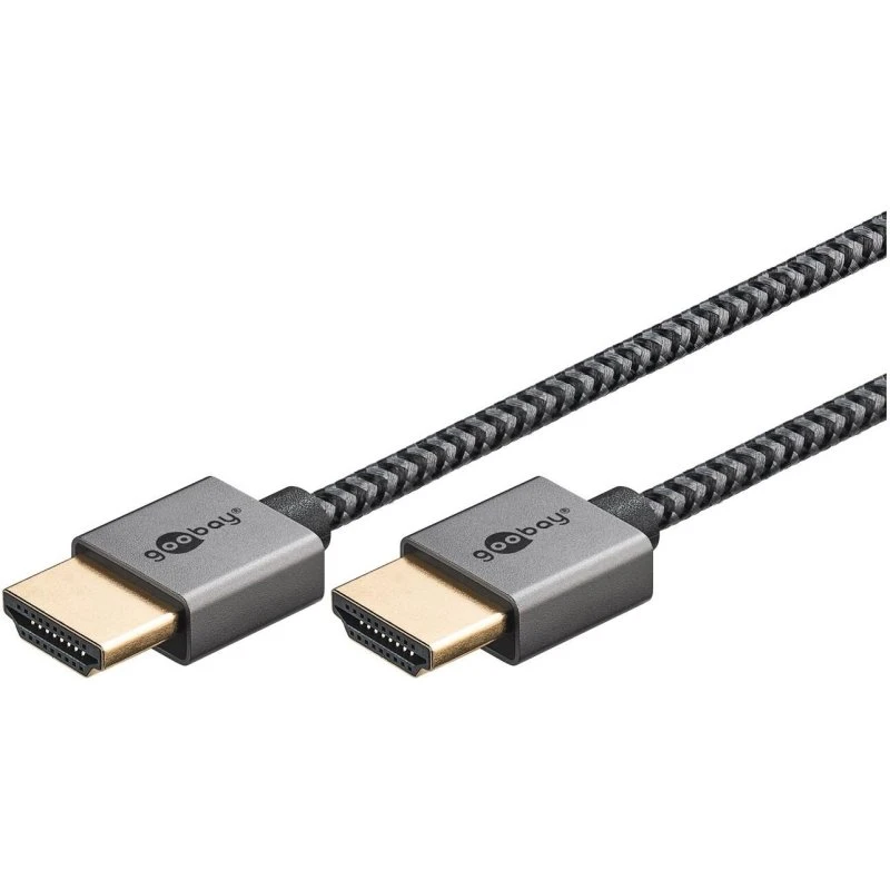 Goobay Plus Series 2.0 Slim HDMI-kabel 1m sort