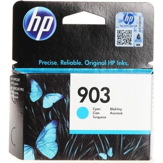 HP 903 Cyan Blækpatron (T6L87AE) – 315 Sider