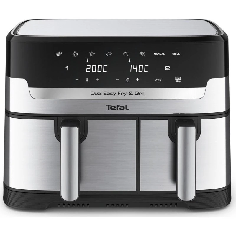 Tefal Dual Easy Fry & Grill EY905D 8,3 L, 2.700 W, rustfrit stål