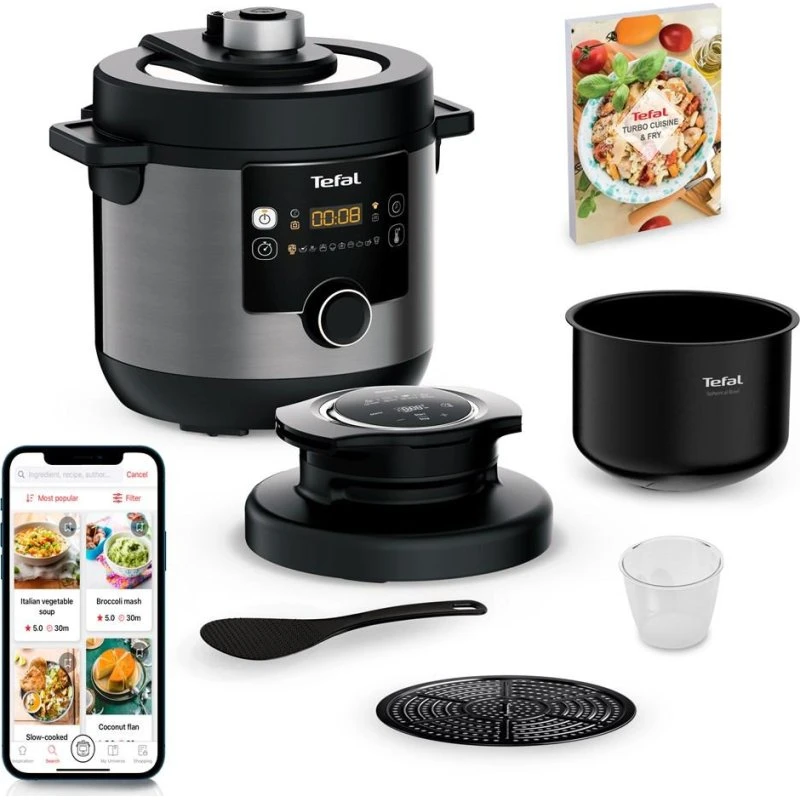 Tefal Turbo Cuisine & Fry CY7788, 7,6 l, sort, 1.200 W