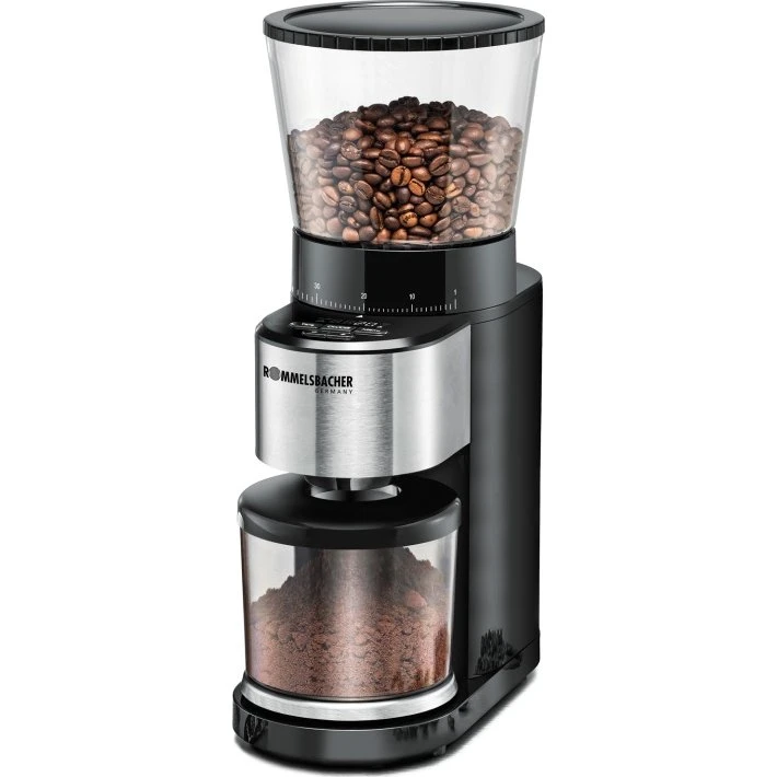 Rommelsbacher EKM 500 Kaffekværn med Skala, Sort/Rustfrit Stål