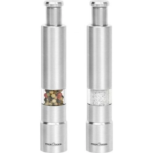 ProfiCook PC-PSM 1160 Salt- og peberkværn sæt, rustfrit stål, transparent (2 stk.)