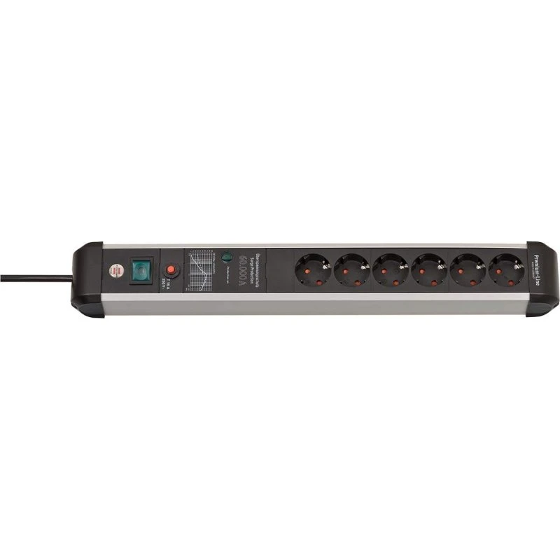 Premium-Protect-Line 60.000A 6-vejs stikkontakt 3m H05VV-F 3G1.5