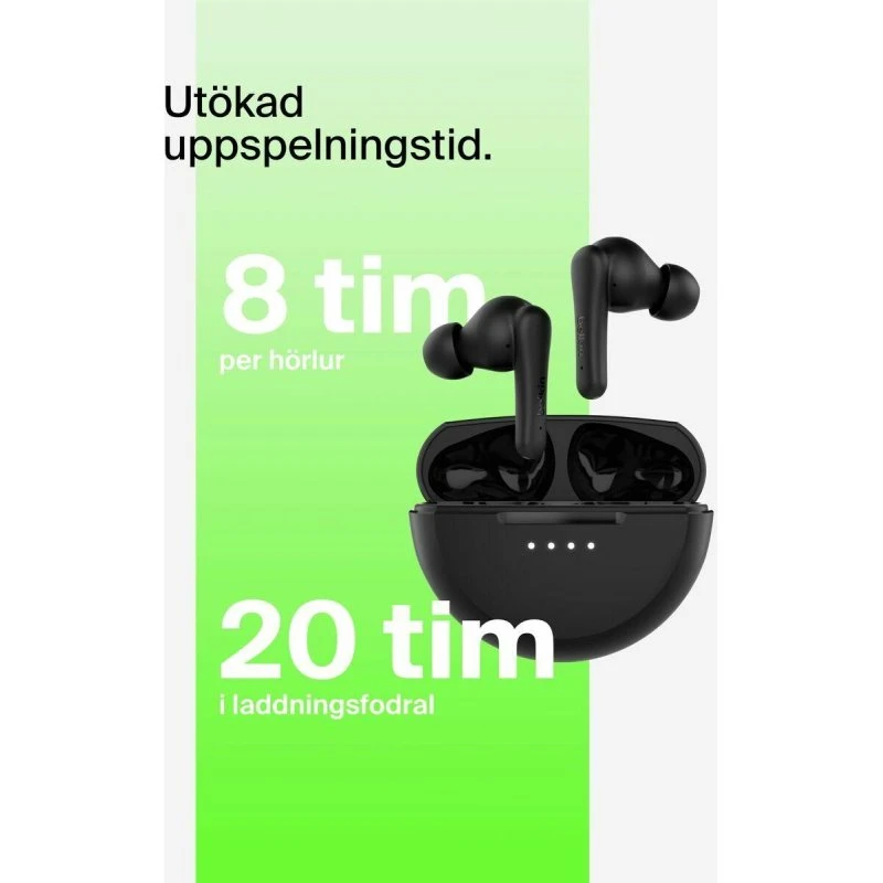 Belkin SoundForm Rhythm TR Trådløse Ægte In-ear Øretelefoner, Sort