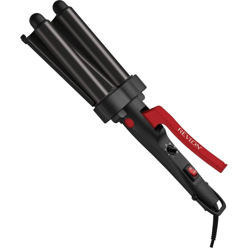 Revlon Wave Master Jumbo Tang RVIR3056, Sort/Rød