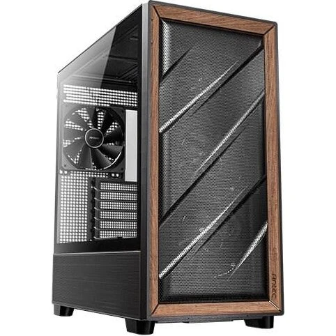 Antec FLUX Mid Tower Sort/Brun med Hærdet Glas