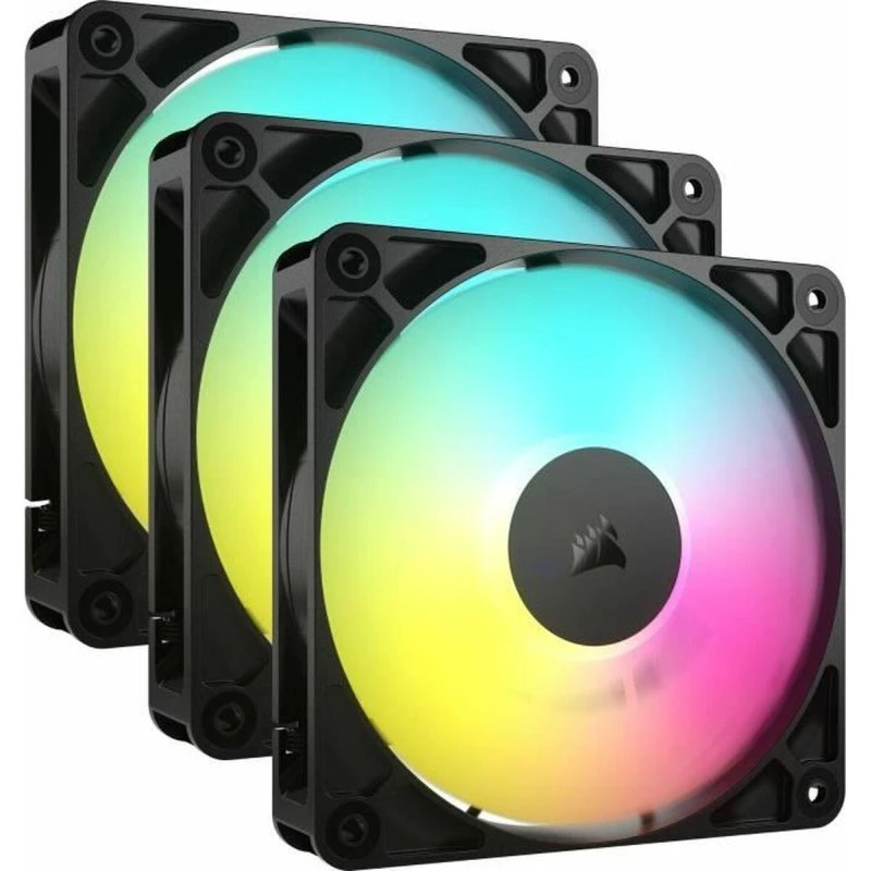 Corsair RS120 120 mm RGB 3-pak - Sort